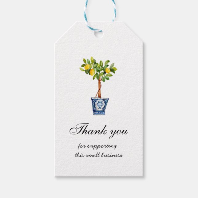 Vielen Dank für Ihre Unterstützung für kleine Unte Geschenkanhänger (Vorderseite)