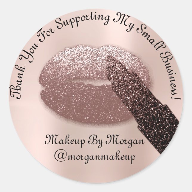 Vielen Dank für Ihre Unterstützung für kleine Unte Runder Aufkleber (Vorderseite)