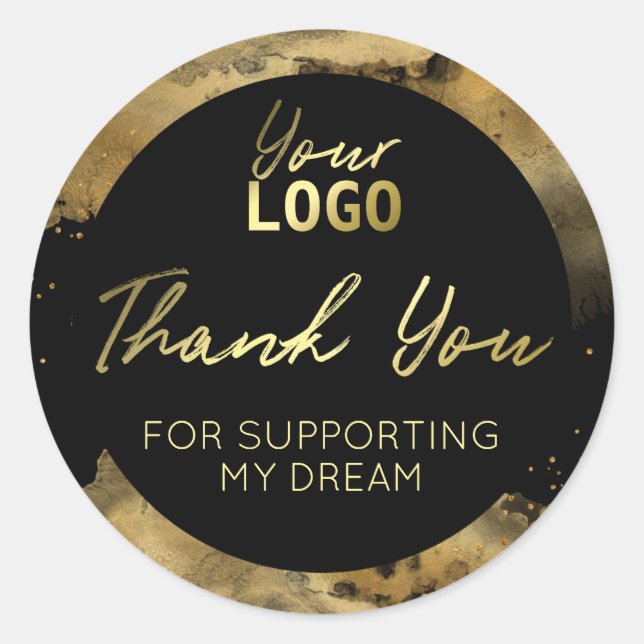 Vielen Dank für Ihre Unterstützung Moderne Tink Go Runder Aufkleber (Vorderseite)