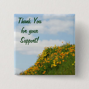 Vielen Dank für Ihre Unterstützung! Poppy Blume Bl Button
