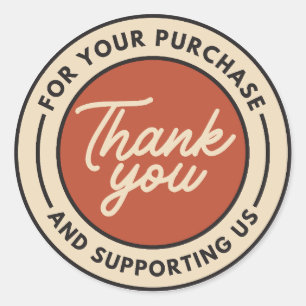 Vielen Dank für Ihre Unterstützung Runder Aufkleber