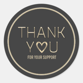 Vielen Dank für Ihre Unterstützung Runder Aufkleber