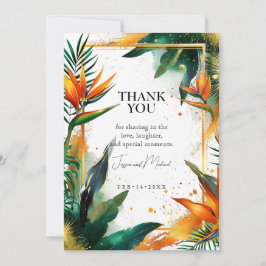 Vielen Dank für Ihre vertikalen Vögel im Paradies  Dankeskarte