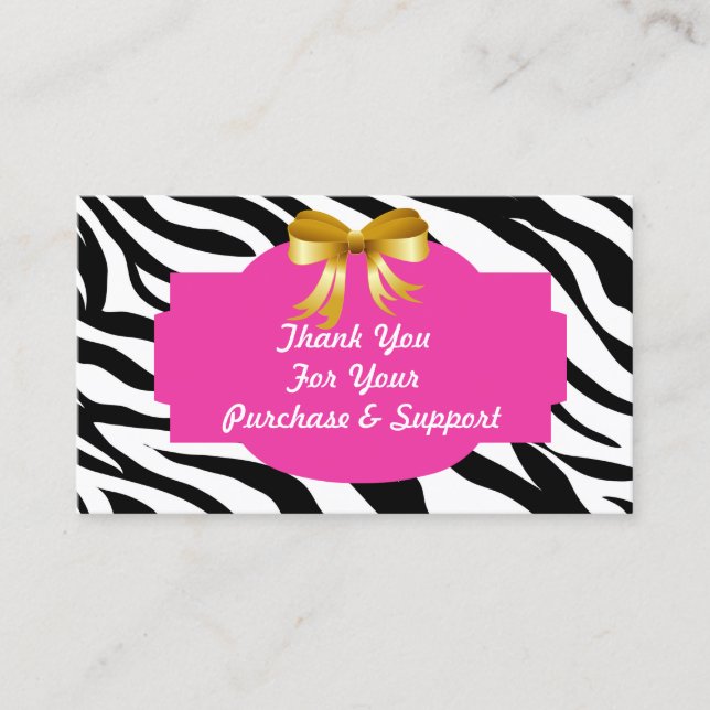 Vielen Dank für Ihre Visitenkarte (Vorderseite)