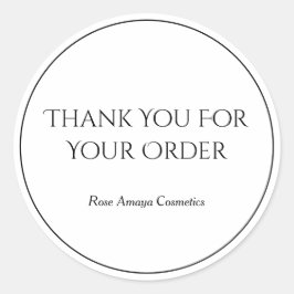 Vielen Dank für Ihren Bestellaufkleber Runder Aufkleber