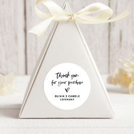 Vielen Dank für Ihren Einkauf | Lässiges Drehbuchh Runder Aufkleber