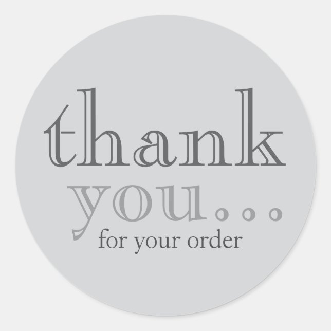 Vielen Dank für Ihren Geschäftskunden Runder Aufkleber (Vorderseite)