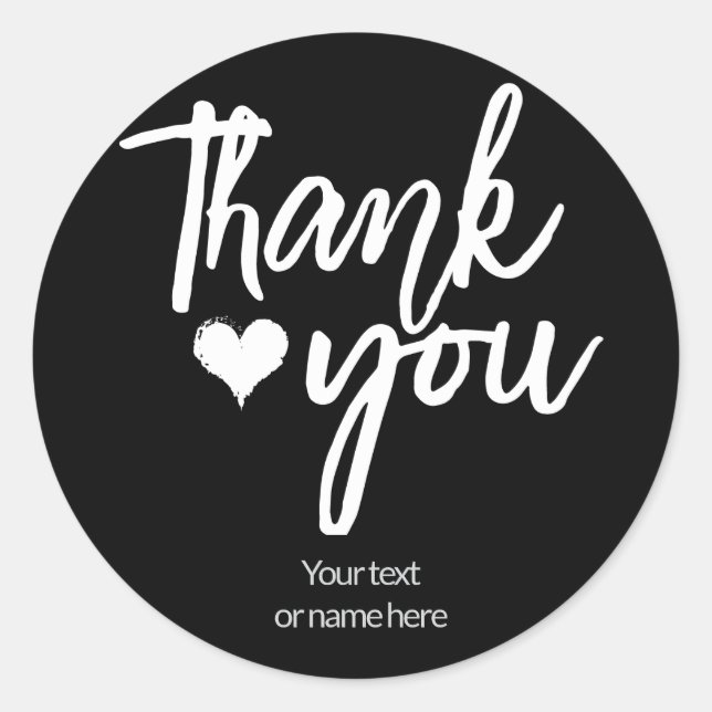 Vielen Dank für Ihren kalligrafischen Aufkleber (Vorderseite)