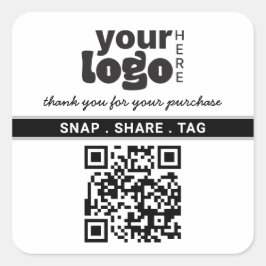 Vielen Dank für Ihren Kauf einfache kleine Unterne Quadratischer Aufkleber