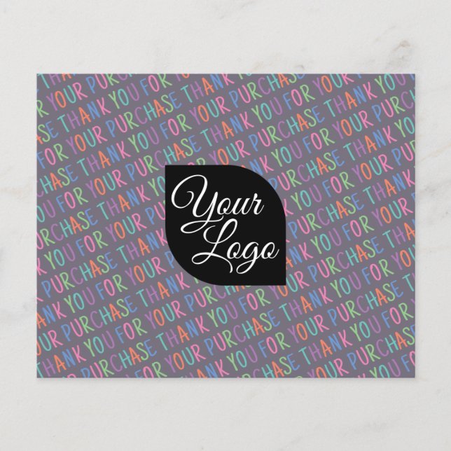 Vielen Dank für Ihren Kauf farbenfrohe Fun Add Log (Vorderseite)