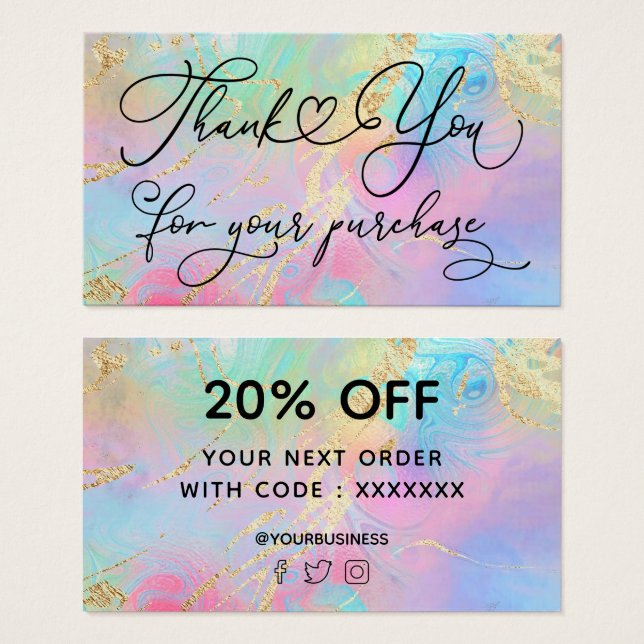 Vielen Dank für Ihren Kauf flüssiger Marmor (Vorne & Hinten)