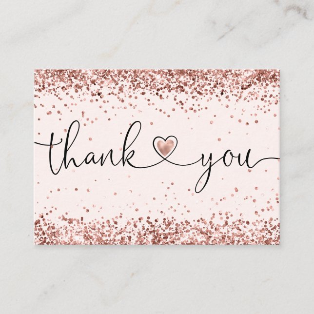 Vielen Dank für Ihren Kauf modernen Drehbuch Herz Visitenkarte (Vorderseite)