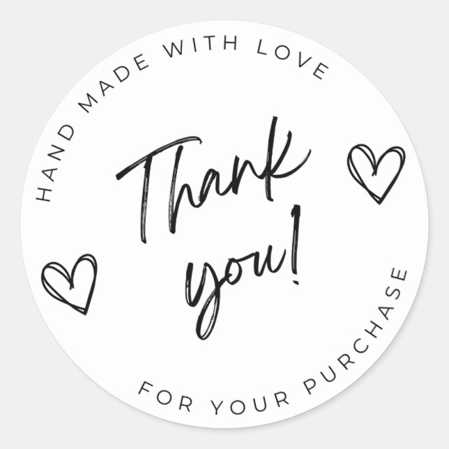 Vielen Dank für Ihren Kauf Runder Aufkleber (Vorderseite)