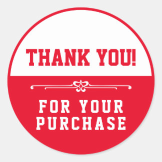 Vielen Dank für Ihren Kauf Runder Aufkleber
