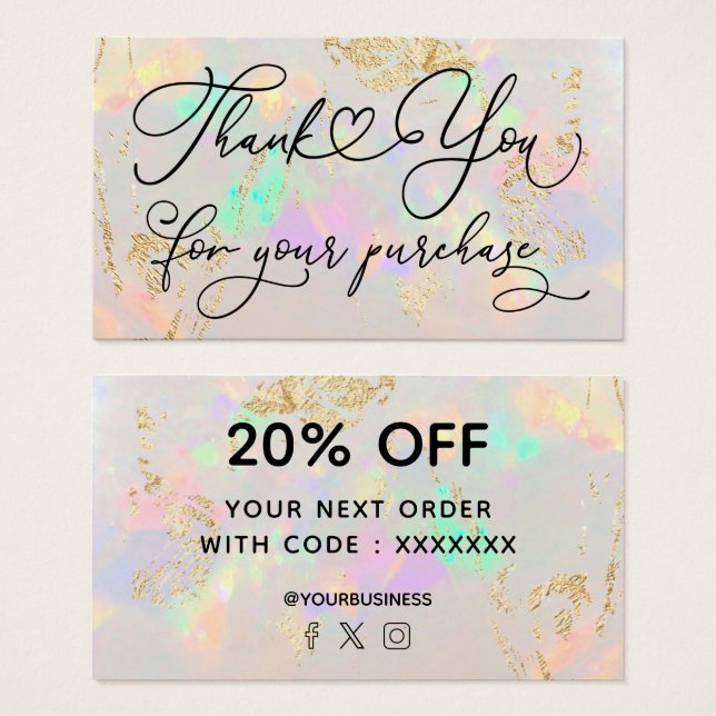 Vielen Dank für Ihren Kauf White Opal (Vorne & Hinten)