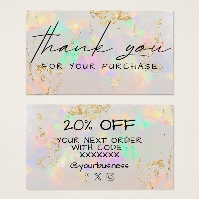 Vielen Dank für Ihren Kauf White Opal (Vorne & Hinten)