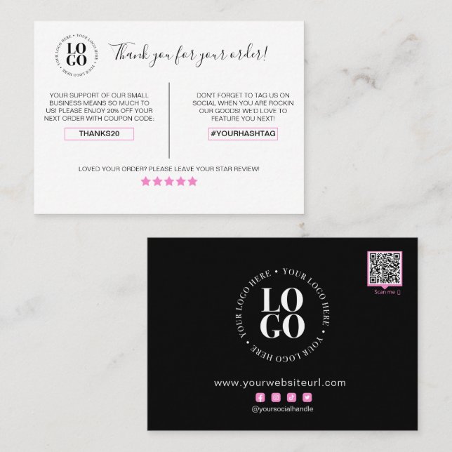 Vielen Dank für Ihren Kundennachlass bei der Beste Visitenkarte (Vorne/Hinten)