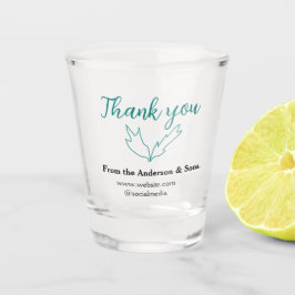 Vielen Dank für Ihren Namen auf der Website des Un Schnapsglas