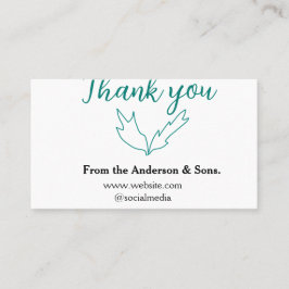 Vielen Dank für Ihren Namen auf der Website des Un Visitenkarte