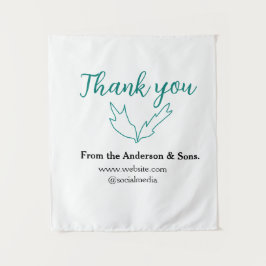 Vielen Dank für Ihren Namen auf der Website des Un Wandteppich