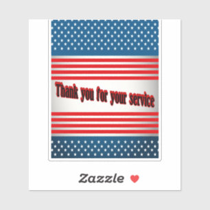 Vielen Dank für Ihren Service Aufkleber