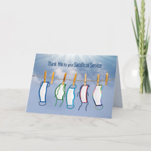 Vielen Dank für Ihren Service, Coronavirus COVID-1 Karte