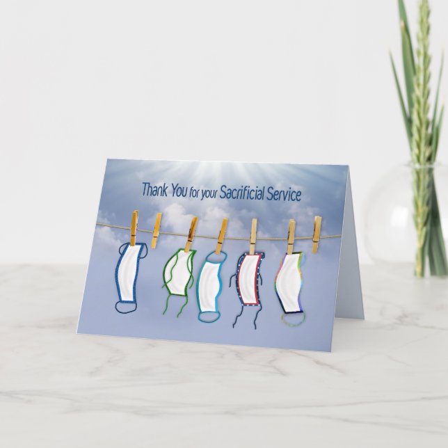 Vielen Dank für Ihren Service, Coronavirus COVID-1 Karte (Vorderseite)