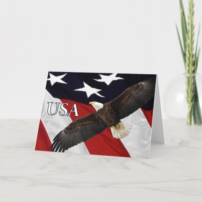 Vielen Dank für Ihren Service Eagle Dankeskarte (Vorderseite)