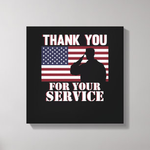 Vielen Dank für Ihren Service Happy Veterans Day Leinwanddruck