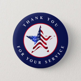 Vielen Dank für Ihren Service Patriotic-Button Button