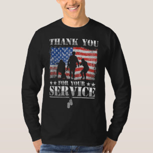 Vielen Dank für Ihren Service Patriotic Veterans D T-Shirt