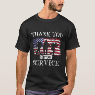 Vielen Dank für Ihren Service Patriotic Veterans D T-Shirt