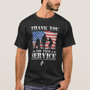 Vielen Dank für Ihren Service Patriotic Veterans D T-Shirt