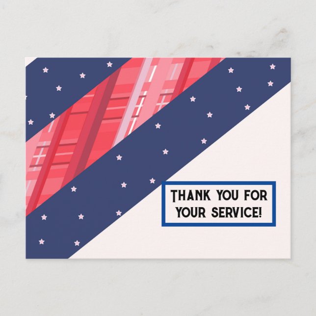 Vielen Dank für Ihren Service! Postkarte (Vorderseite)