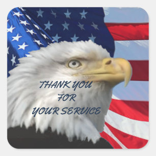 VIELEN DANK FÜR IHREN SERVICE QUADRATISCHER AUFKLEBER