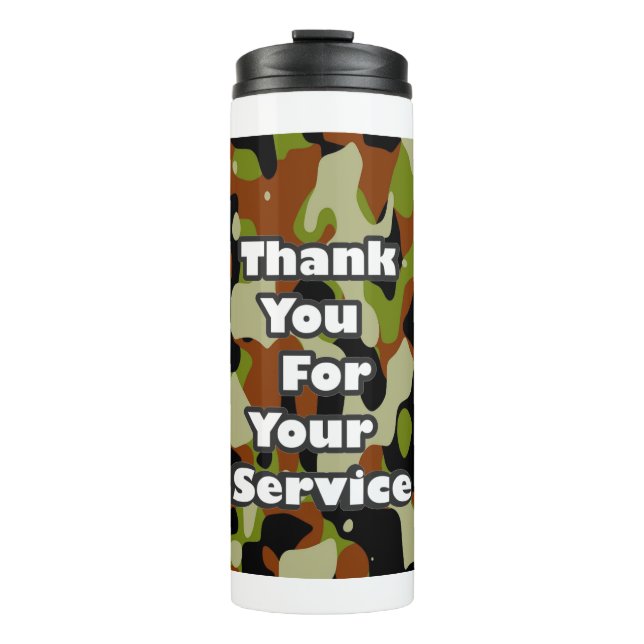 Vielen Dank für Ihren Service Thermosbecher (Vorderseite)