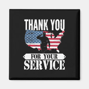 Vielen Dank für Ihren Service Veteran Patriot Mili Magnet