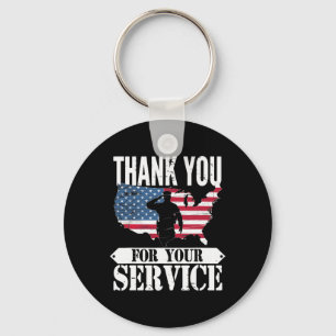 Vielen Dank für Ihren Service Veteran Patriot Mili Schlüsselanhänger