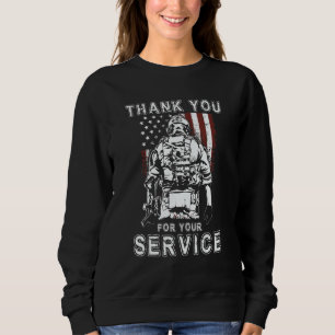 Vielen Dank für Ihren Service Veteran US Flag Vete Sweatshirt