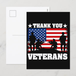 Vielen Dank für Ihren Service: Veteranen Day 2025 Feiertagspostkarte