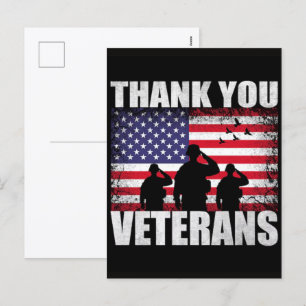 Vielen Dank für Ihren Service: Veteranen Day 2025 Feiertagspostkarte