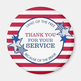 Vielen Dank für Ihren Service Veterans Stars Strip Magnet
