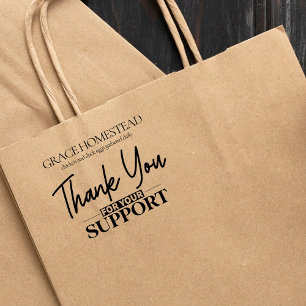 Vielen Dank für Ihren Support Bauern Marktname Gummistempel