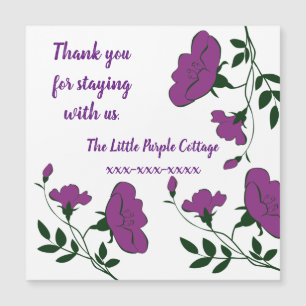 Vielen Dank für Ihren Urlaub Rental Floral House G Magnetkarte