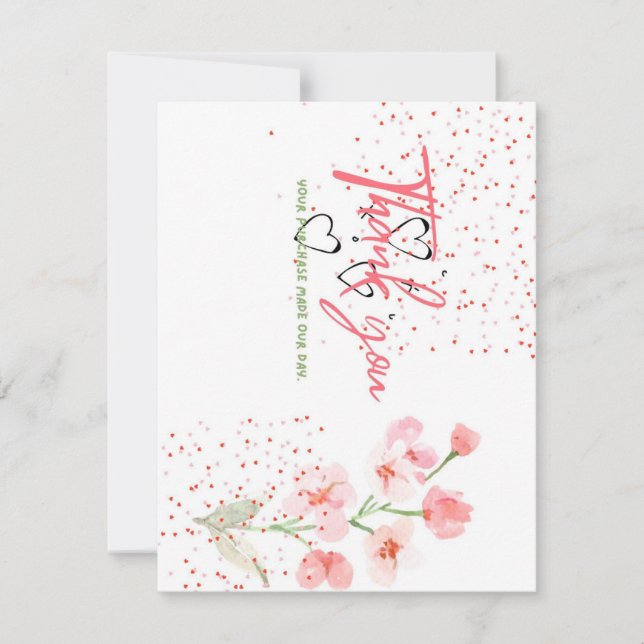 VIELEN DANK FÜR KUNDEN, FÜR KLEINE UNTERNEHMEN DANKESKARTE (Vorderseite)