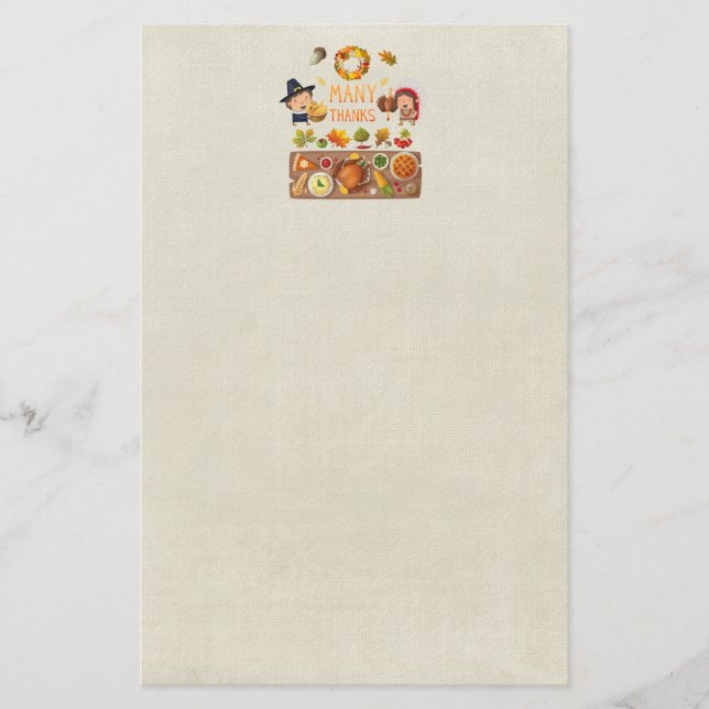 Vielen Dank für Pilgrim und das native Erntedank F Briefpapier (Vorderseite)