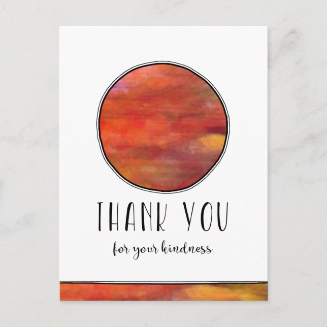 Vielen Dank für Ruhe und Künstlerischen Kreis. Postkarte (Vorderseite)