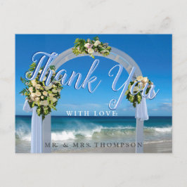 Vielen Dank für unsere Hochzeit am Strand Postkarte