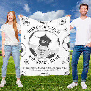 Vielen Dank Fußball Coach Black & White Player Nam Fleecedecke
