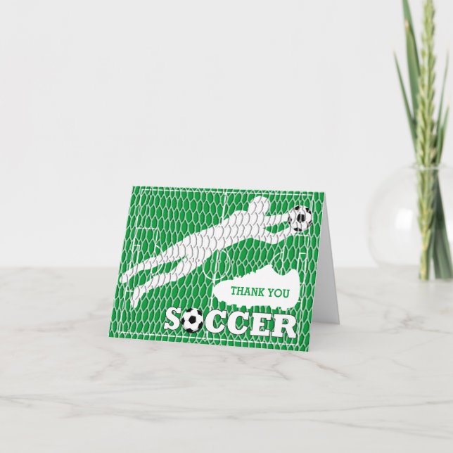 Vielen Dank Fußball Field Shoes Goal Grußkarte Dankeskarte (Vorderseite)